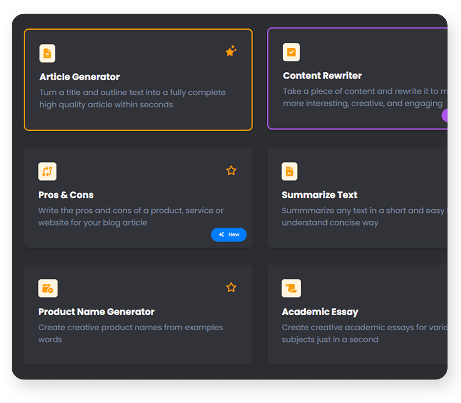 Crealo AI - Generador contenido con IA 2 main templates
