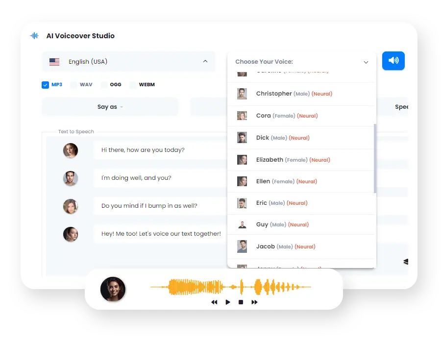 Crealo AI - Generador contenido con IA 4 voiceover